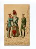 Jolie Carte Illustrée Femme Ombrelle Militaire - Vor 1900