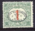 DEBRECEN 1919 1f  Postage Due MNH / **   Michel Porto 2 - Debreczin