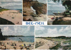 MX 2440.      BEG-MEIL   -   Le Port, La Roche Percée, La Grande Plage, La Plage Des Oiseaux Et La Plage Kerambigorn - Beg Meil