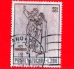 VATICANO  - Usato - 1965 - 7º Centenario Della Nascita Di Dante Alighieri - 200 L. • Il Paradiso • Azzurro - Gebruikt
