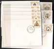 AUSTRALIA PSE070-077 COATS OF ARMS OF STATES SET OF 9 FDI HURSTVILLE Animals Birds - Enveloppes