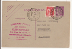 N881 - THIONVLLE AV. GARE MOSELLE - 1938 - Timbre Type PAIX - Vers Allemagne - Andere & Zonder Classificatie