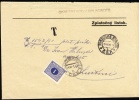 1931 Czechoslovakia. Zpiatočný Lístok - Cover With Postage Due Stamp. Lučenec H, 21.VIII.31, Rimavská Sobota. - Strafport