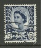 WALES GB 1968  5d ROYAL BLUE USED STAMP SG W11 (J143) - Gales