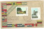 Cover Argentina To Honduras 1992 (Horse Stamps Cover With All Flags Of Latin American) - Covers & Documents