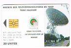 TOGO  - STT  (CHIP) -  EARTH STATION 20 (NEW LOGO)      - USED  -  RIF. 881 - Togo
