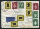 Germany 1956 Cover Sent To USA (MiF) With Nurtingen Label - Brieven En Documenten