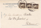 TRAPANI / PALERMO - Card / Cartolina  - "Avv. Gaetano Buonocore"  9.5.1940 - Imper. Cent. 10 X 3 - Reklame