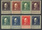 Portugal 1940 Postage Stamp Anniversary MNH, 4 Inexpensive Values Slightly Disturbed Gum, 2 Key Values Sound; Mi.622-29 - Neufs