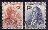 Tchécoslovaquie 1954 N°Y.T. ;  773 Et 774 Obl. - Gebruikt