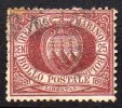 1877 S. Marino Veduta N. 5 Timbrato Used Sassone 120 € Centrato - Usados