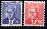 CS 1975 Mi 2283-4 ** President Husak - Unused Stamps