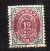 DANEMARK     Oblitéré    Y. Et T.   N° 25A  Dentelé  12 1/2     Cote:  5,00   Euros - Used Stamps
