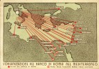 L' ORGANIZAZZIONE DEL  BANCO DI ROMA  NEL MEDITERRANEO  BANCA CARTINA    VIAGGIATA COME DA FOTO - Banken