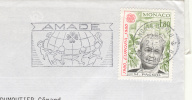 Flamme 1982 Monte-Carlo Amade Sur Lettre Entière - Enfants Trèfle Mappemonde - Postmarks