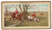 Chromo Ancien .**** A Pygmalion  Paris . Chevaux Cavaliers Rivière... Calendrier 6 Premiers Mois De L'année 1884. - Petit Format : ...-1900