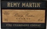 ETIQUETA DE COGNAC REMY MARTIN DE FRANCIA - Whisky