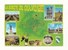 Cp, Carte Géographique, La Route Du Champagne, Voyagée 1988 - Carte Geografiche