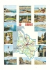 Cp, Carte Géographique, La Gironde, Multi-Vues, Voyagée - Landkarten