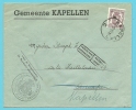 714 Op Brief Met Stempel KAPELLEN En Stempel GEMEENTEBESTUUR VAN KAPELLEN, Met Stempel RETOUR... - 1935-1949 Small Seal Of The State