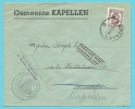 714 Op Brief Met Stempel KAPELLEN En Stempel GEMEENTEBESTUUR VAN KAPELLEN, Met Stempel RETOUR... - 1935-1949 Petit Sceau De L'Etat