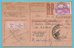 770 Op Ontvangkaart Met Firmaperforatie (perfin) "M.F." Van "Myncke Te Brussel" - 1951-..