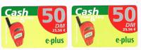 GERMANIA (GERMANY) - E PLUS   (GSM RECHARGE) -    LOT OF 2 WITH DIFFERENT EXP.      - USED ° - RIF. 5837 - [2] Móviles Tarjetas Prepagadas & Recargos