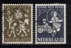 Netherlands Used 1958, 2v Child Welfare, Games, Skipping, Toy Car. - Gebraucht