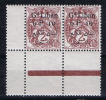 Grand Liban: 1924 ,  22-A, Surcharge "1" Renverse, Dans La Pièce D´angle Avec Un Timbre Normal , Neuf **, MNH - Unused Stamps