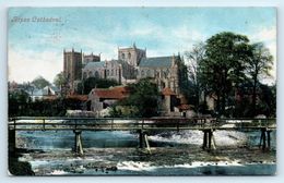 POSTCARD RIPON CATHEDRAL 1904 VALENTINES SERIES PETERBOROUGH POSTAL ADDRESS - Clovelly