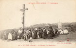 BIVILLE (50) Procession Fete Religieuse Bénédiction Au Calvaire - Otros & Sin Clasificación