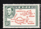 Fiji 1938-55 KG Map Of Fiji Islands MLH - Fidschi-Inseln (...-1970)