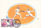 ESCRIME FENCING 1992,OLYMPIC GAMES BARCELONA, CM,MAXICARD,CARTES MAXIMUM - Romania. - Escrime