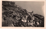 CPA  .     LUGRIN ET LE LAC LEMAN . VUE AERIENNE. BE.  Circulé 1953. - Lugrin