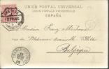 POSTAL DE MALAGA CON MAT AMBULANTE FERROCARRIL AMB DESC I 2 MALAGA ALGECIRAS 1905 MAT DE LLEGADA - Covers & Documents