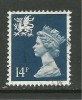 WALES GB 1988 QE 14p DEEP BLUE USED STAMP SG W40.(J301) - Pays De Galles