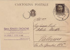 TRAPANI / PALERMO - Card / Cartolina  27.5.1938 - "Comm. Avv. IGNAZIO Giacalone  - Imper. Cent. 30 - Reklame