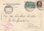 TRAPANI / PALERMO - Cartolina  Espresso 1940 - " Avv. Gaetano Buonocore "  - Imper. Cent. 30 + 1,25 - Pubblicitari