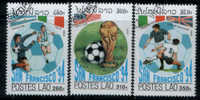 LAO / WORLD CUP SOCCER CHAMPIONSHIPS USA 94; ARGENTINA;ITALY& UNITED KINGDOM / VFU / 2 SCANS . - 1994 – Vereinigte Staaten