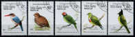 BIRDS / LAO / 5 CTO STAMPS / 3 SCANS  . - Piciformes (pájaros Carpinteros)