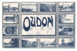 Souvenir De Oudon - Multivues - Dos écrit Et Timbré En 1924 - Oudon