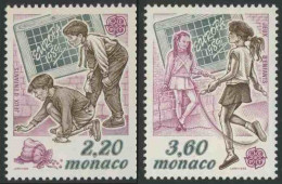 Monaco 1989 Mi 1919 /20 YT 1686 /7 SG 1947 /8 ** Children Games / Kinderspiele - Europa Cept - 1989