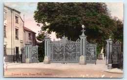 POSTCARD TAUNTON ENTRANCE GATE 1906 STENGEL AND CO VIVARY PARK Neath Postal Address - Altri & Non Classificati