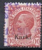 Ital. Ägäis, 1912, Karki, 10 Cent., MiNr. 5IV, Gestempelt (a010612) - Egeo (Carchi)