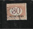 OLTRE GIUBA 1925 SEGNATASSE POSTAGE DUE TASSE TAXE CENT. 30 C USATO USED OBLITERE' - Oltre Giuba