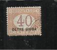 OLTRE GIUBA 1925 SEGNATASSE 40 C TIMBRATO - Oltre Giuba