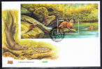 Ireland Scott #1403 FDC Souvenir Sheet 5 Euros Otter - Mammals - FDC