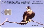 TARJETA DE GRECIA DE UN AGUILA (BIRD-PAJARO-EAGLE) - Eagles & Birds Of Prey