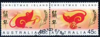 Christmas Island 1996 Year Of The Rat 45c Pair Used - - Christmas Island