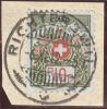 Heimat ZH RICHTERSWIL 1912-11-06 Auf Briefstück Portofreiheit Zu#5A Kl#505 Krakenasyl 10 Rp. 2100 Marken Abgegeben - Portofreiheit